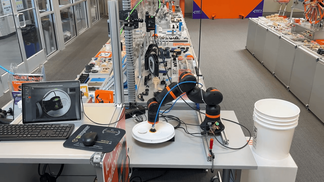 Vision-based handling of lids with igus ReBeL Cobot 